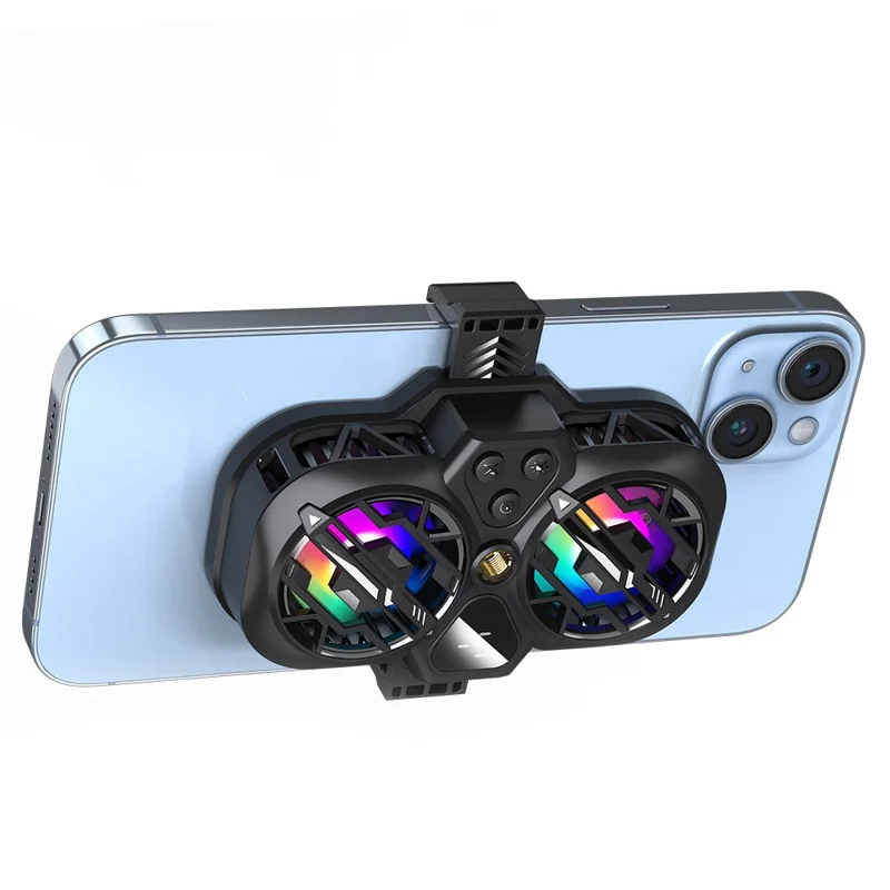 K11 Semiconductor Dual-Core Cooling Fan Smartphone Radiator with RGB Light