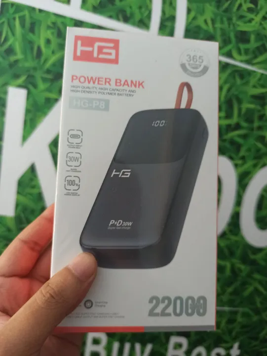 HG-P8 22000mAh Fast Charging Power Bank (30W) – 6months Warranty
